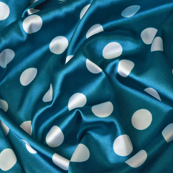 Ткань Ideia Горохи атлас 1,45 м Blue (2200004108988)