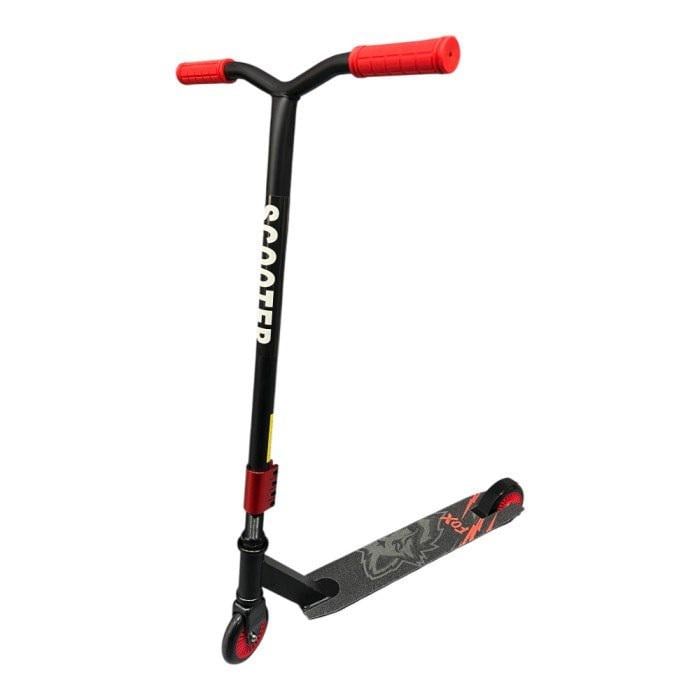 Самокат детский трюковый для новичков 110 мм Красный