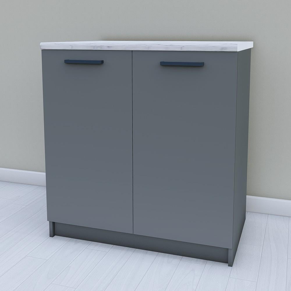 Тумба для кухні без стільниці 800 мм Графіт (МП16а)