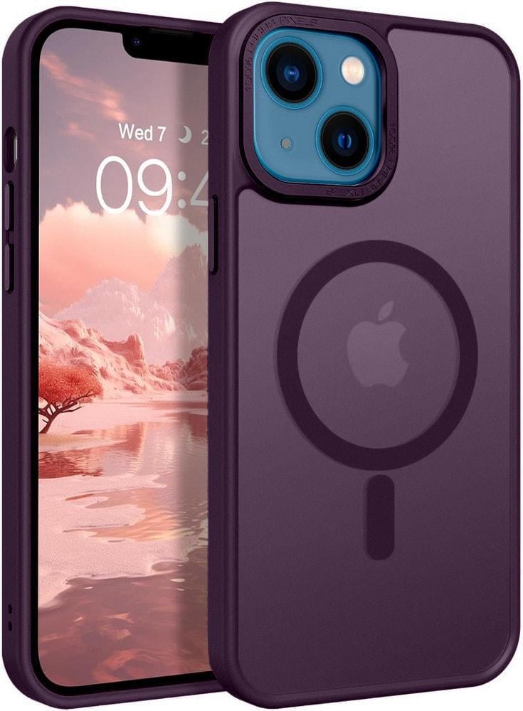 Противоударный чехол Space MagSafe iPhone 14 (матовый) Violet (37925-2F)