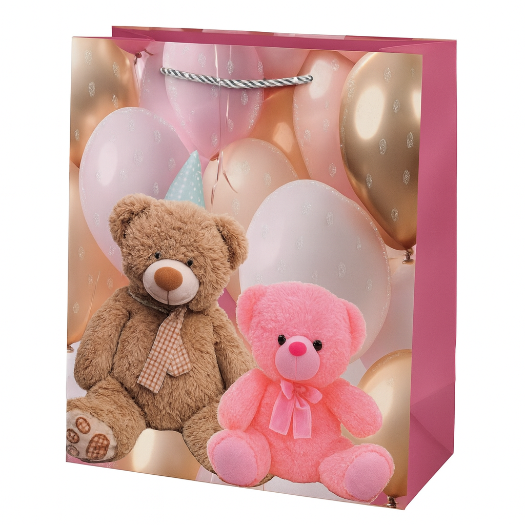 Подарунковий пакет Balloons R98763-S 18х23х10 см Рожевий