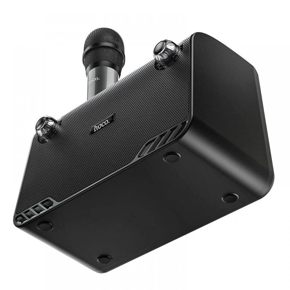 Портативная колонка с Bluetooth и караоке HOCO BS41 с микрофоном, черная - фото 3 Портативная колонка с Bluetooth и караоке HOCO BS41 с микрофоном, черная - фото 3