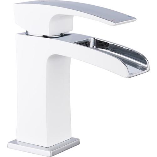 Смеситель для умывальника Gappo Jacob G1007-30 водопад Белый/Хром (34524)