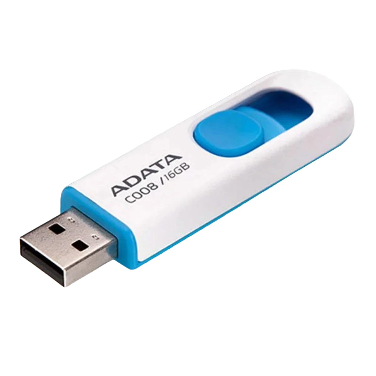 Флеш-накопичувач A-Data USB2.0 C008 16 GB White/Blue (AC008-16G-RWE)