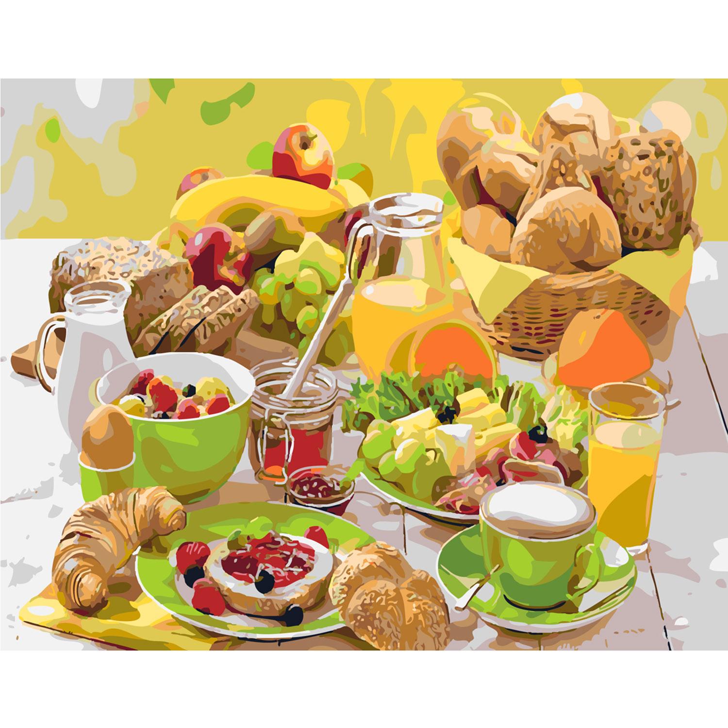Картина по номерам Strateg Летний завтрак 40х50 см (SY6153)