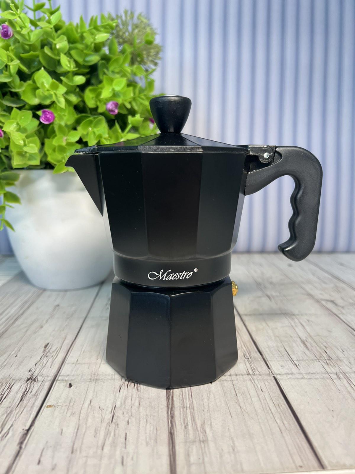 Гейзерная кофеварка Maestro Espresso Mocha алюминиевая 150 мл 3 чашки (58523)