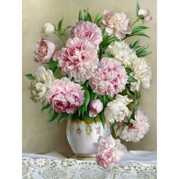 Картина по номерам Идейка "Благородные пионы" 40х50 см (KHO2032)