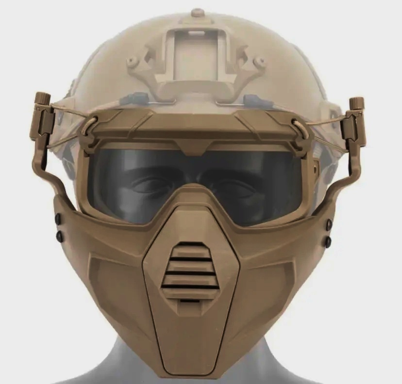 Маска-окуляри Ghost Iron Man з кріпленням до шолома Airsoft Койот (MK001016) - фото 4 Маска-окуляри Ghost Iron Man з кріпленням до шолома Airsoft Койот (MK001016) - фото 4