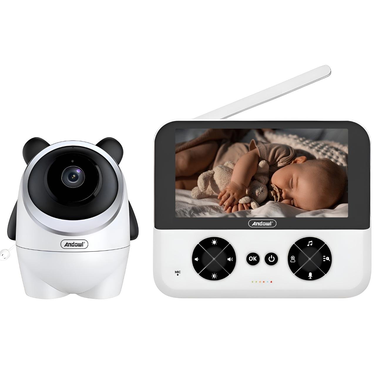 Видеоняня беспроводная радионяня с двухсторонней связью Andowl Q-SX601X1 4,3" Белый (5b03fbac) - фото 1