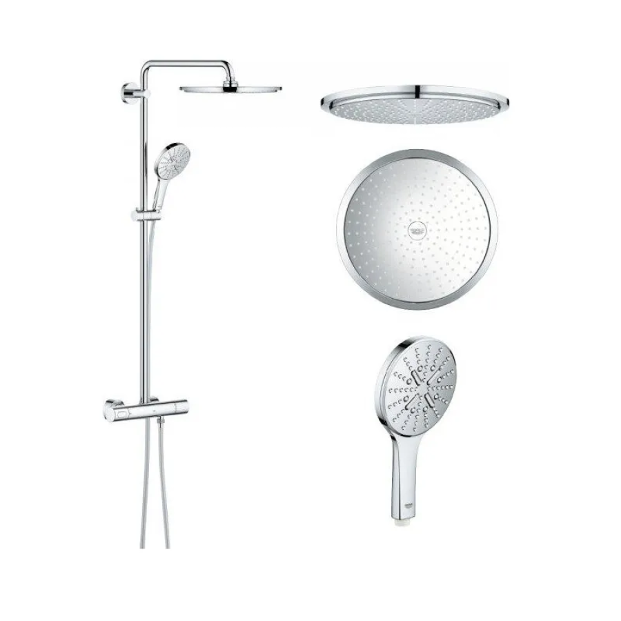 Душевая система с термостатом настенная Grohe Rainshower Smartactive 310 Chrome (27966001)