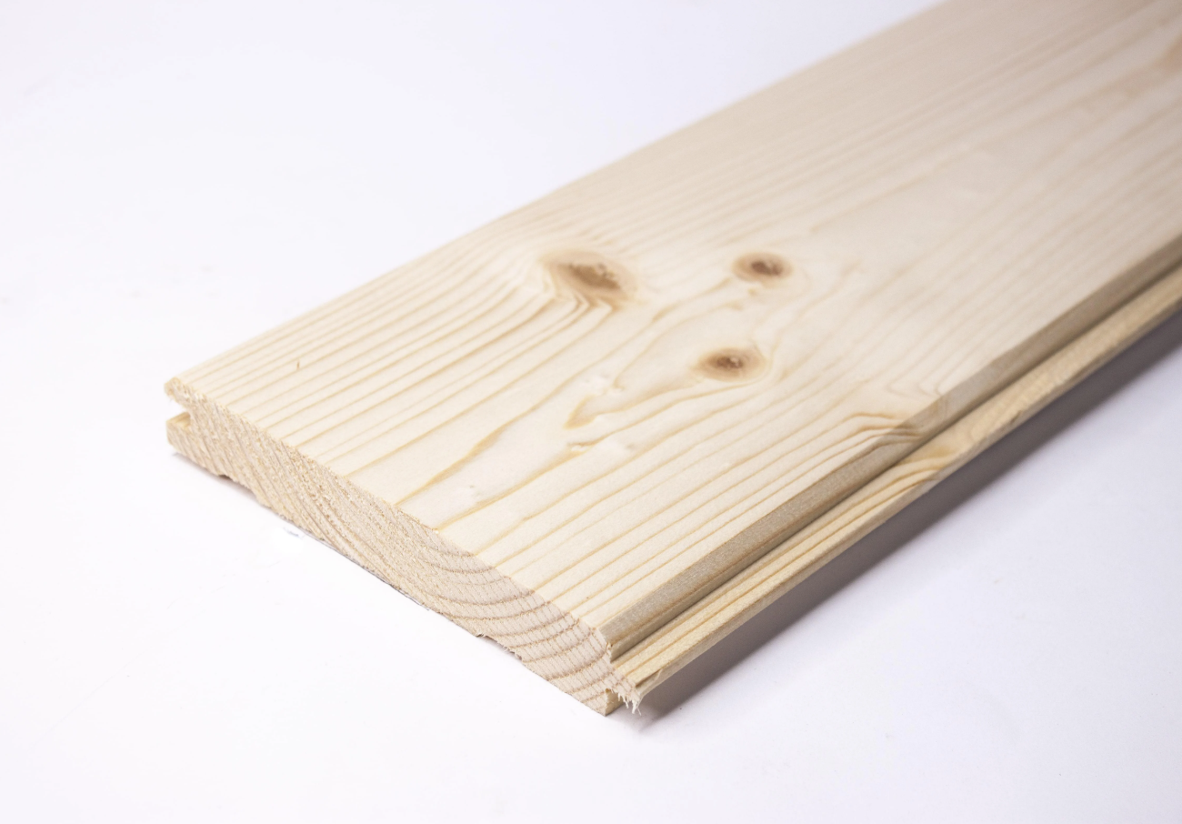 Фальш-брус деревянный ель 135х18х4000 мм