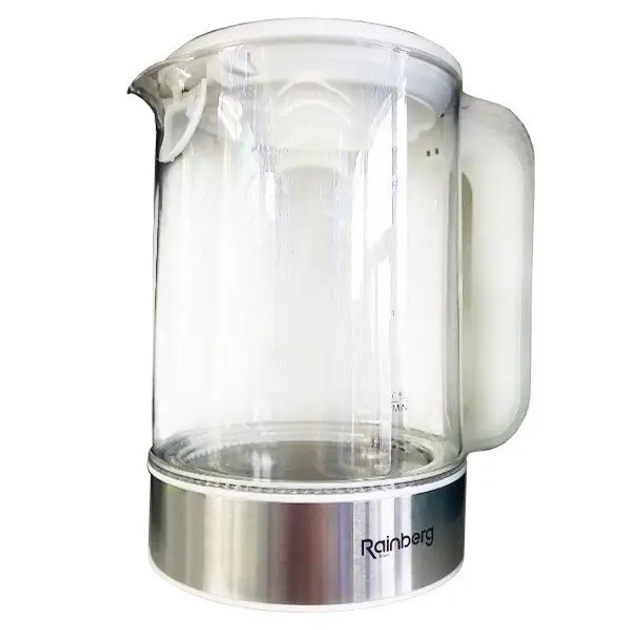 Электрочайник с подсветкой Rainberg RB-709 стеклянный Белый (GR-04426) - фото 3 Электрочайник с подсветкой Rainberg RB-709 стеклянный Белый (GR-04426) - фото 3