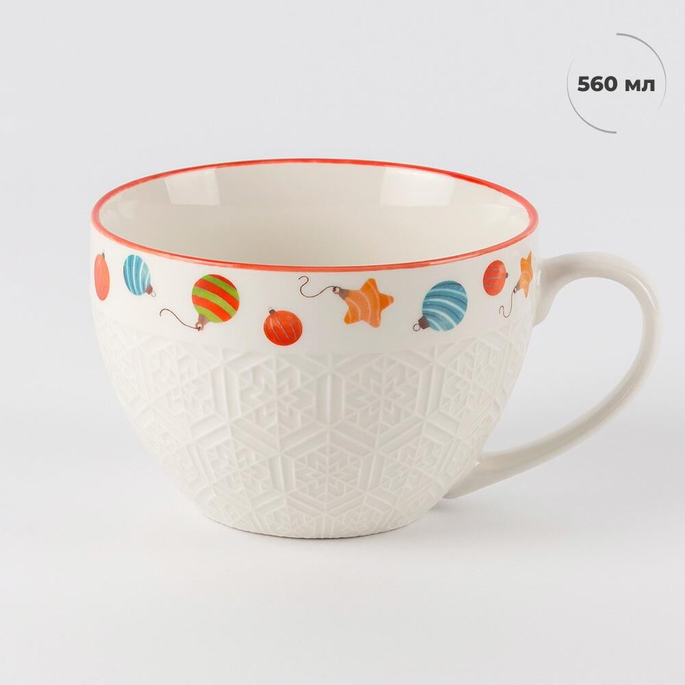 Чашка Новорічна гірлянда 560 мл (6035-009) - фото 2 Чашка Новорічна гірлянда 560 мл (6035-009) - фото 2