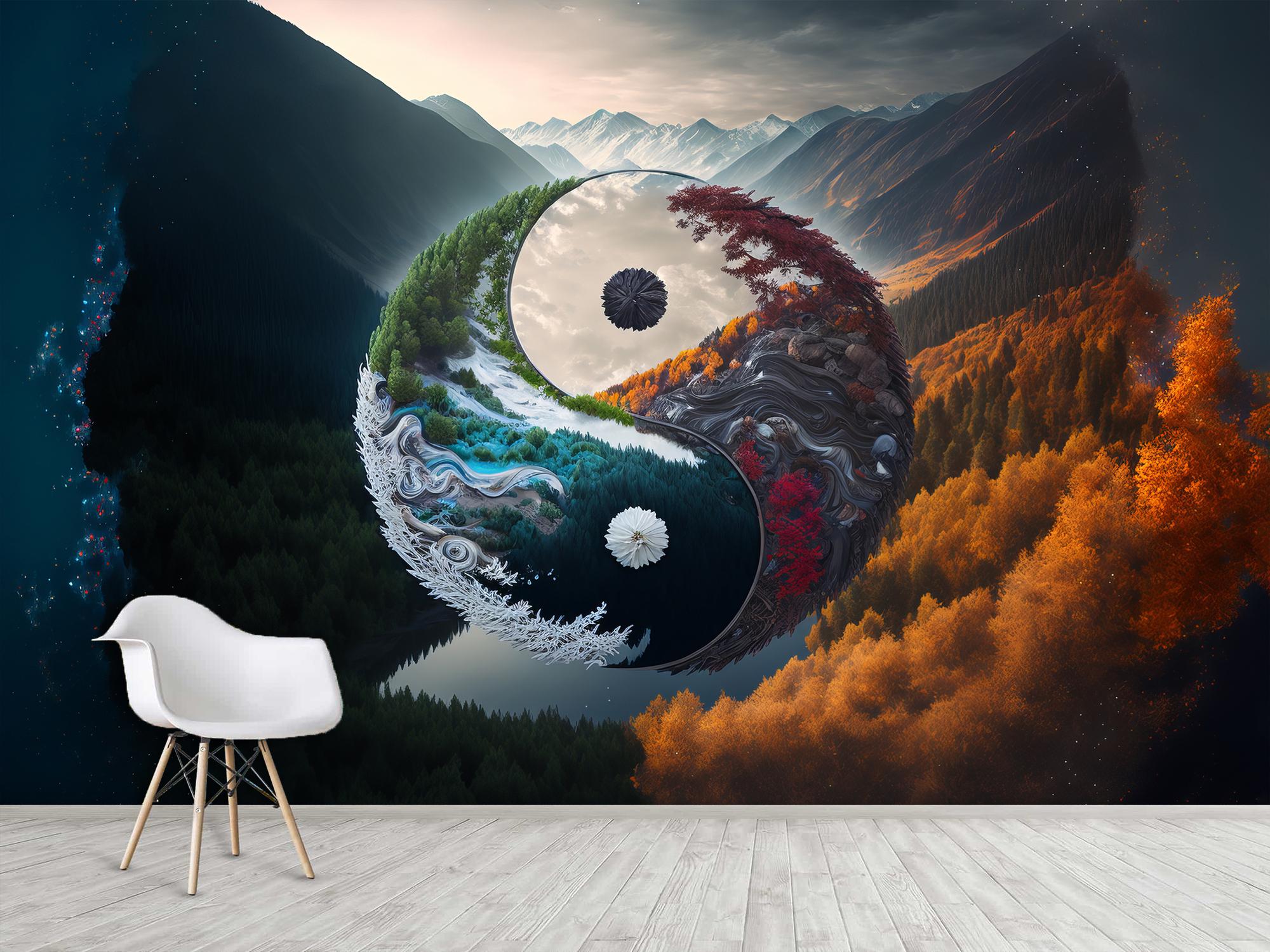 Фотообои флизелиновые Инь и Ян 230х345 см (SPF-078/6)