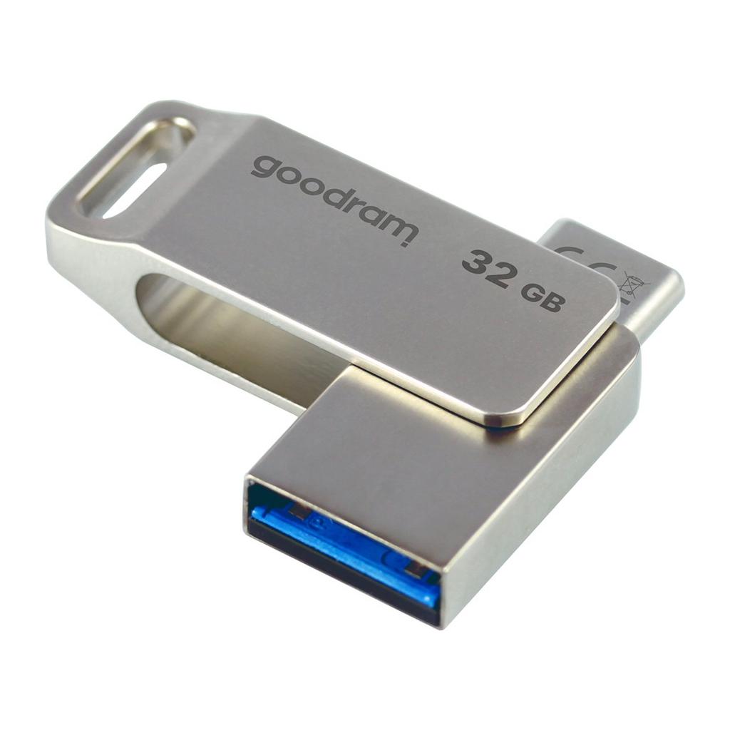 Флеш накопичувач USB Goodram ODA3 USB 3.0 Type-C 32GB Silver (ODA3-0320S0R11) - фото 3 Флеш накопичувач USB Goodram ODA3 USB 3.0 Type-C 32GB Silver (ODA3-0320S0R11) - фото 3