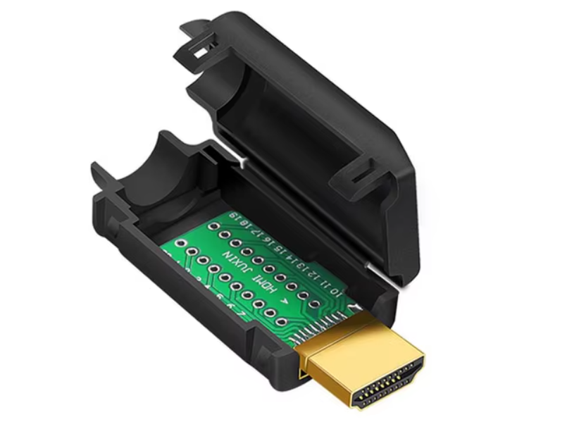 Коннектор разборный HDMI 19-контактный с печатной платой силуминовый корпус 5-10 мм Золотой (000047745) Коннектор разборный HDMI 19-контактный с печатной платой силуминовый корпус 5-10 мм Золотой (000047745)