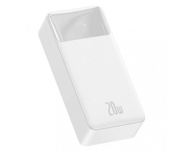 Аккумулятор универсальный Baseus 30000 mAh Digital Display 20 W White