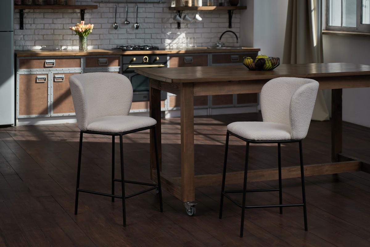 Напівбарний стілець Vetro Mebel В-236 Айворі/Чорний (29850550) - фото 10 Напівбарний стілець Vetro Mebel В-236 Айворі/Чорний (29850550) - фото 10