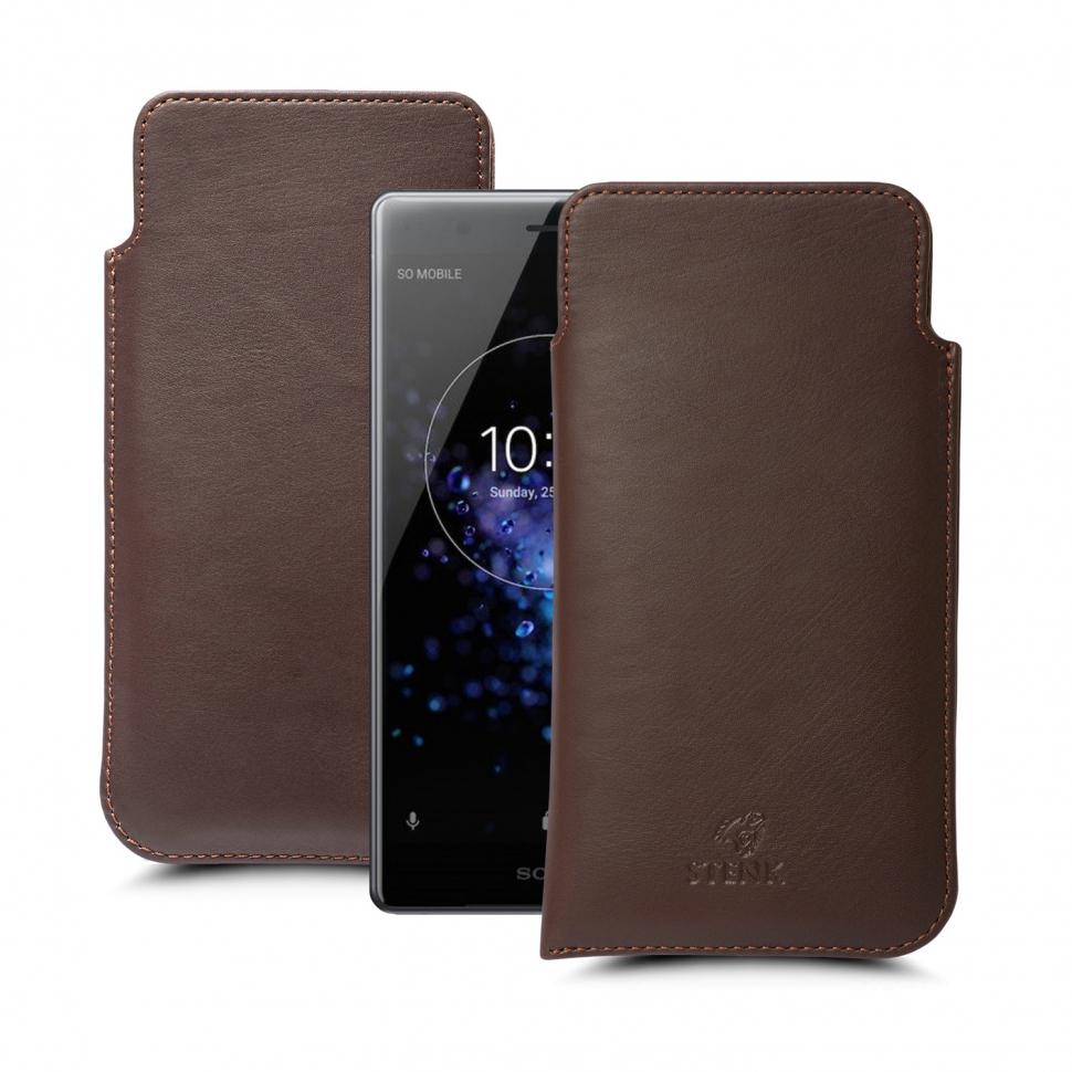 Футляр Stenk Elegance для Sony Xperia XZ2 Premium Коричневый (63036)
