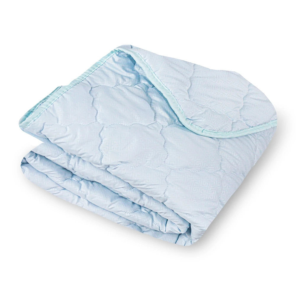 Одеяло летнее ТМ Черешенькое полуторное 150х210 см холофайбер/микрофибра Голубой (60044)