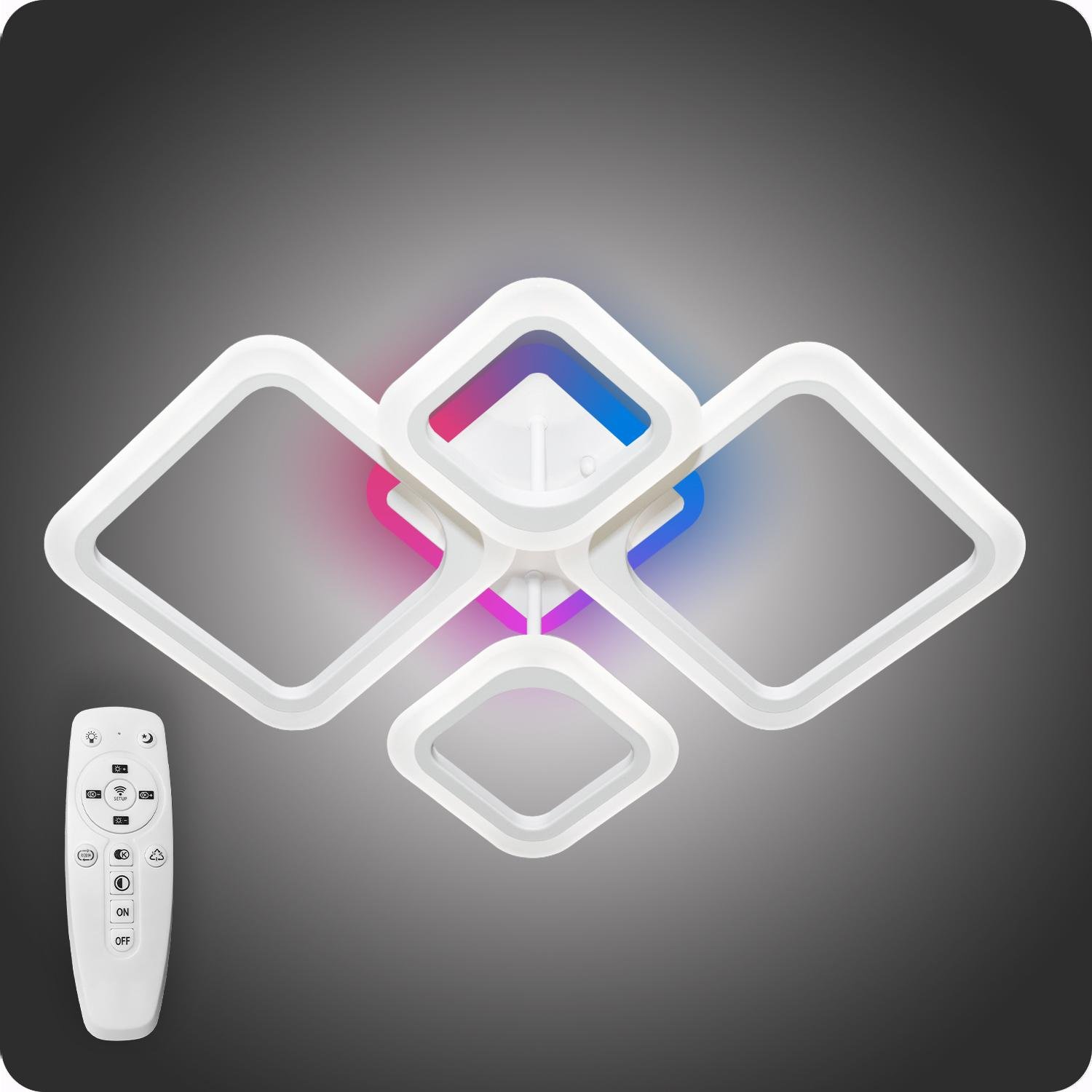 Люстра светодиодная 517 Dlight 3color с пультом 80 Вт Белый (02070) Люстра светодиодная 517 Dlight 3color с пультом 80 Вт Белый (02070)