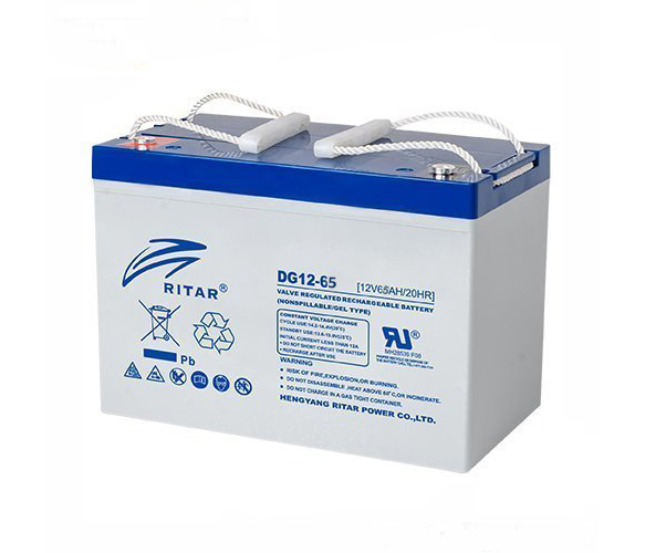 Батарея акумуляторна GEL RITAR DG12-65 Gray Case 12V 65Ah