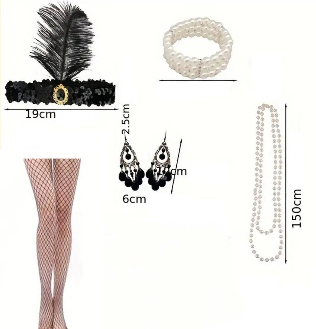 Аксесуари діви епохи Великого Гетсбі No7 для вечірки в стилі Чикаго (2607149530) - фото 2 Аксесуари діви епохи Великого Гетсбі No7 для вечірки в стилі Чикаго (2607149530) - фото 2