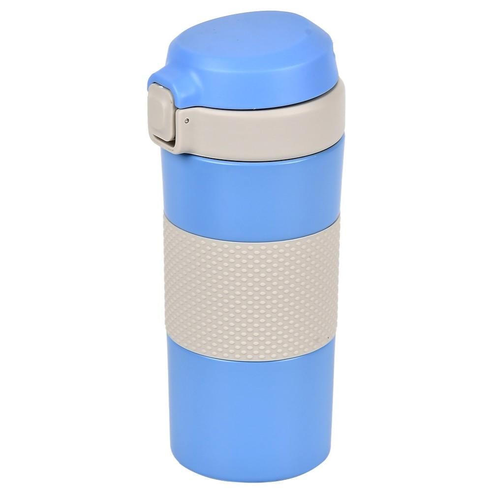 Термокружка для горячих напитков Stenson MT-5357 с клапаном 380 мл Голубой (26938498) - фото 1