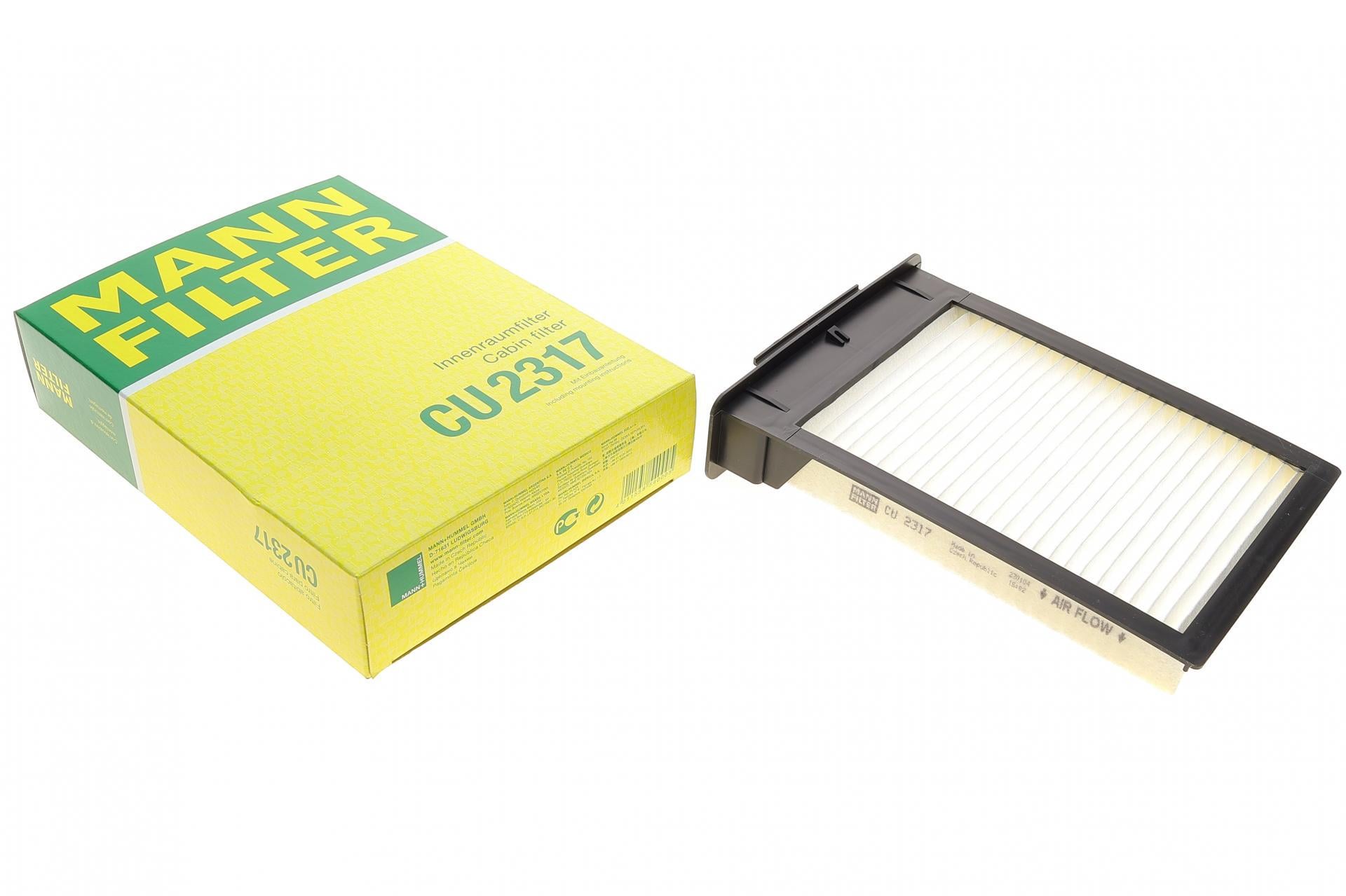 Фильтр салона Mann-Filter для Citroen C1/Peugeot 107/Toyota Aygo 05-14 +AC (CU 2317)