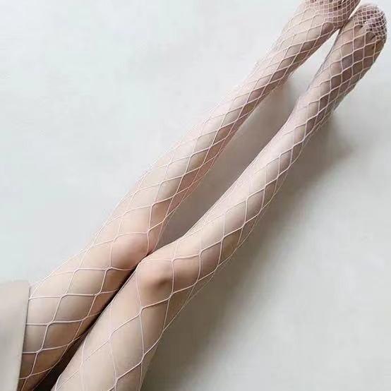 Колготи у велику сітку S/L Білий (К-0562-Б)