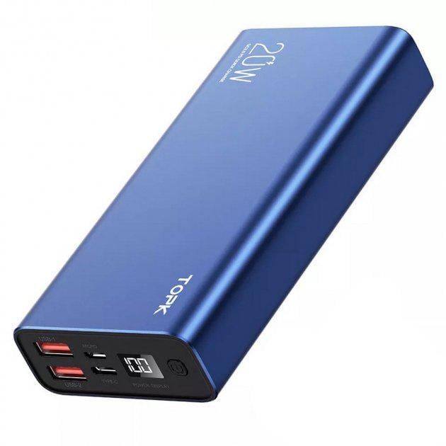 Повербанк Topk TKI2006P-BE20000 mAh QC3,0/PD 20W 2xUSB 1xType-C