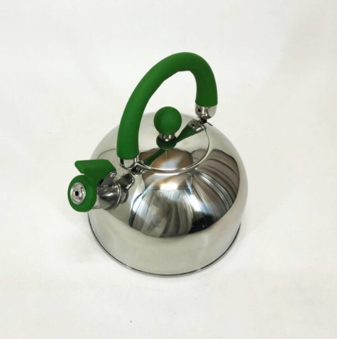 Чайник із свистком Unique UN-5302 нержавіюча сталь 2,5 л Зелений - фото 2