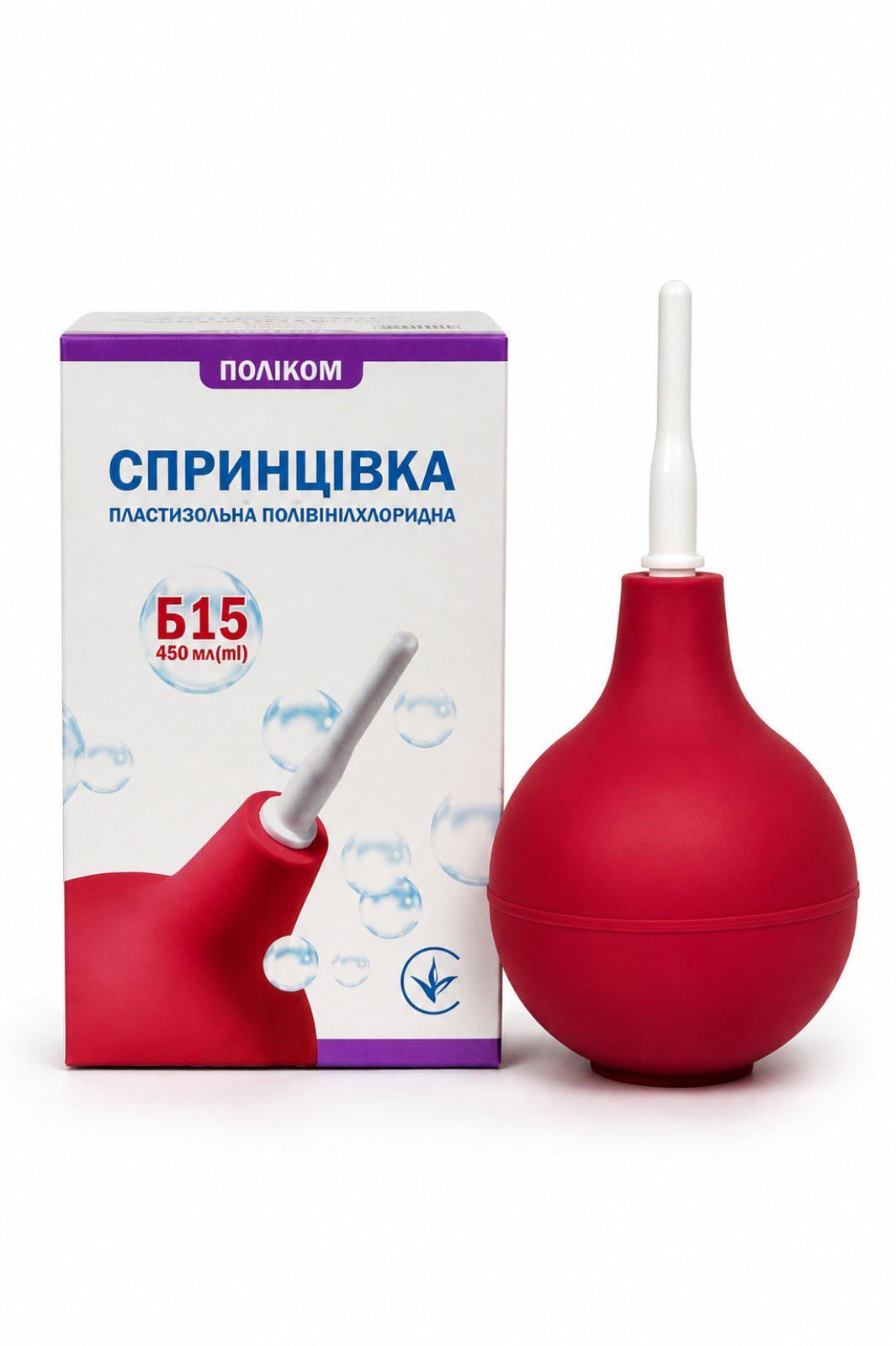 Спринцовка Поликом Б-15 450 мл с твердым наконечником (37134053)