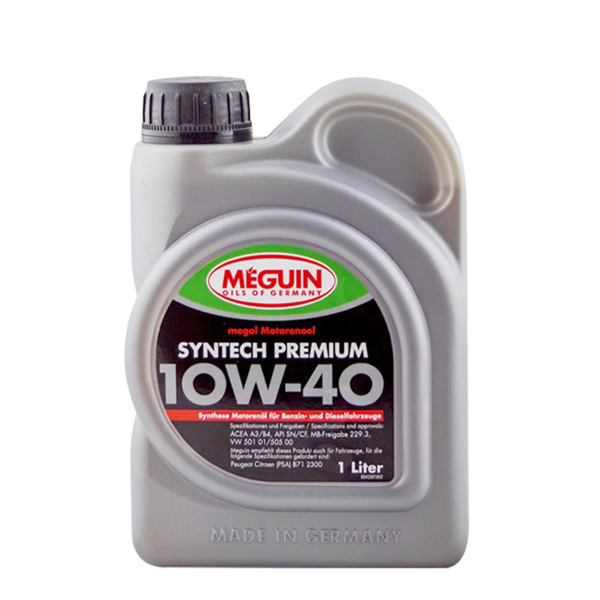 Моторное масло MEGUIN 4339 SYNTECH PREMIUM SAE 10W-40 1 л (4339)