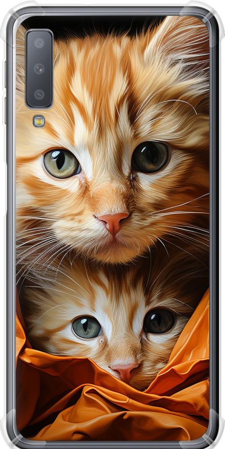 Чехол на Samsung Galaxy A7 (2018) A750F Котики 2 (5664sp-1582-42517)
