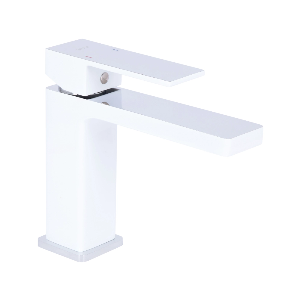 Змішувач для раковини низький Qtap Gemini Chrome/White (k35)