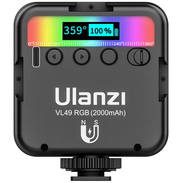 Видеосвет Ulanzi Vijim Rechargeable Mini RGB Light UV-B01001 VL49 RGB Pro Black