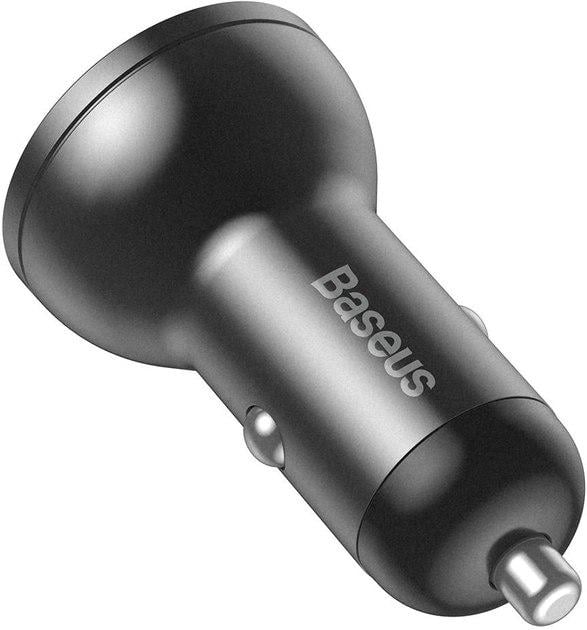 Зарядний пристрій в автомобіль Baseus Digital Display Dual USB 4.8A Car Charger 24W Grey (CCBX-0G) - фото 4 Зарядний пристрій в автомобіль Baseus Digital Display Dual USB 4.8A Car Charger 24W Grey (CCBX-0G) - фото 4