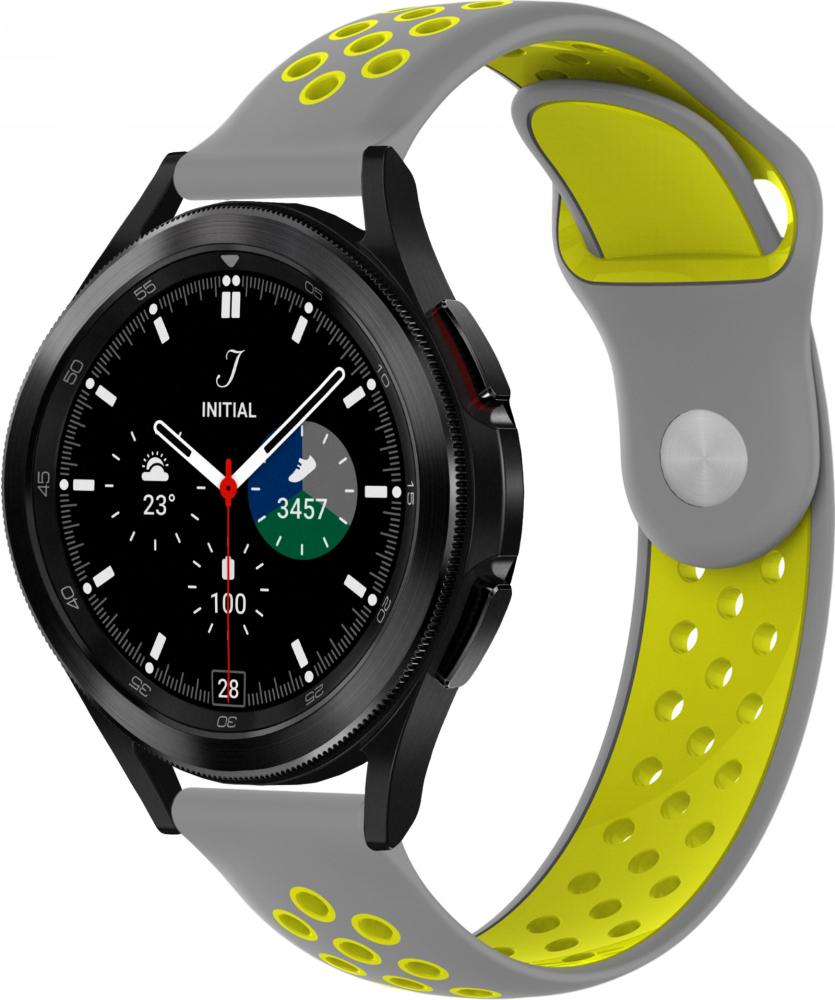 Ремешок Sport для Galaxy Watch 4 Classic 46 мм Gray/Yellow (22982-63) Ремешок Sport для Galaxy Watch 4 Classic 46 мм Gray/Yellow (22982-63)
