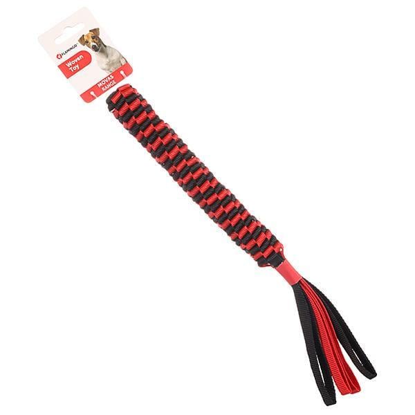 Іграшка для собак Flamingo Movas Woven Stick 3,5х3,5х40 см Червоний з чорним