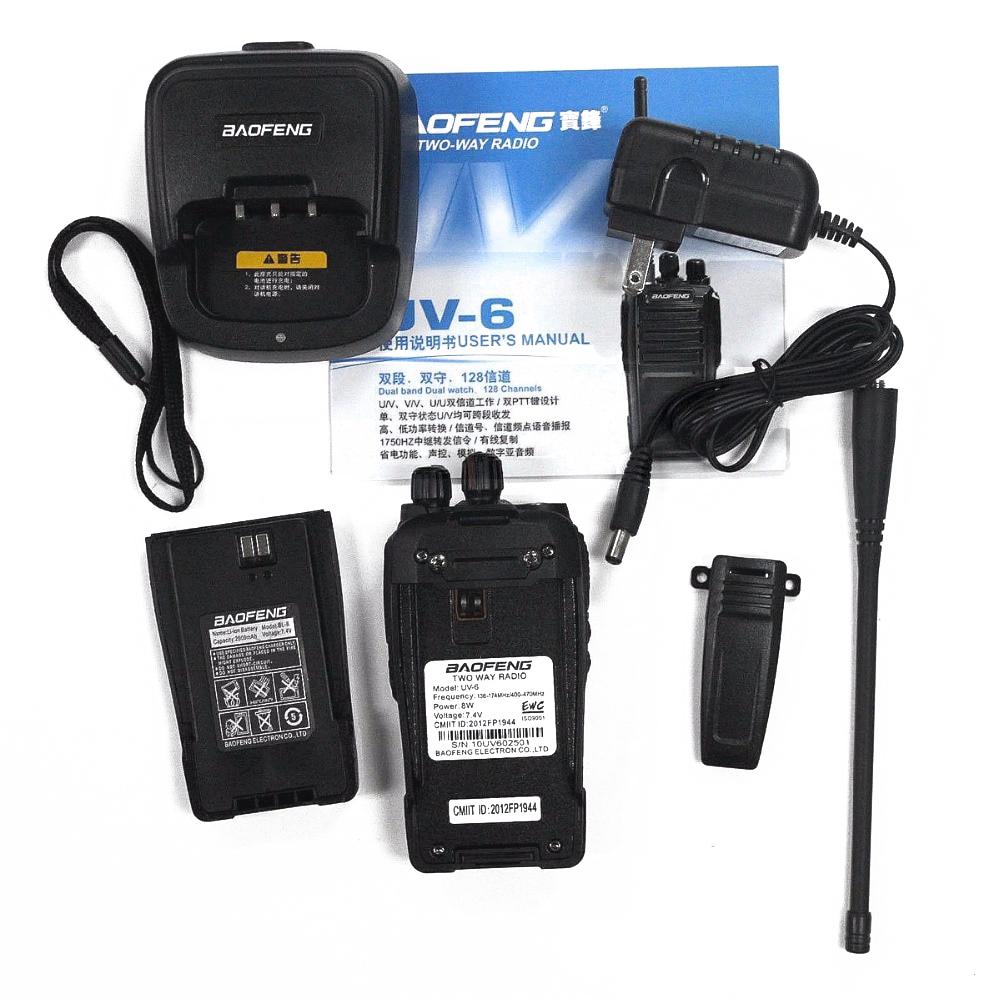 Рация Baofeng UV-6 VHF/UHF 8 Ватт Черный (6862) - фото 8