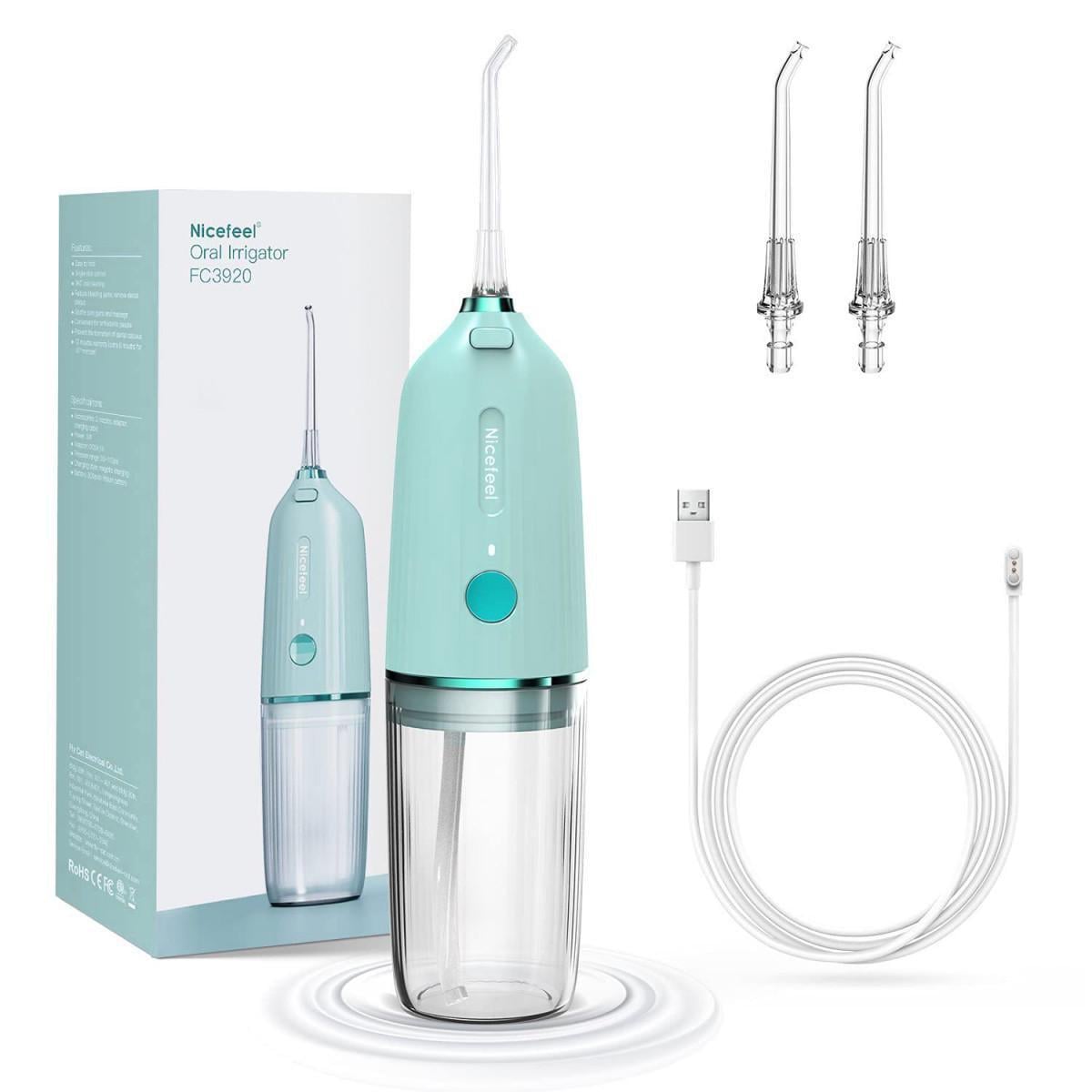 Ирригатор полости рта Nicefeel FC3921 2 насадки Зеленый (7174)