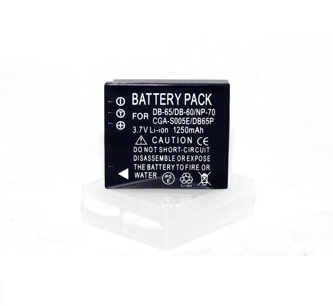 Аккумулятор для камер Samsung IA-BH125C CGA-S005E DMW-BCC12 NP-70 BP-DC4 D-LI106 DB-60 1250 ma