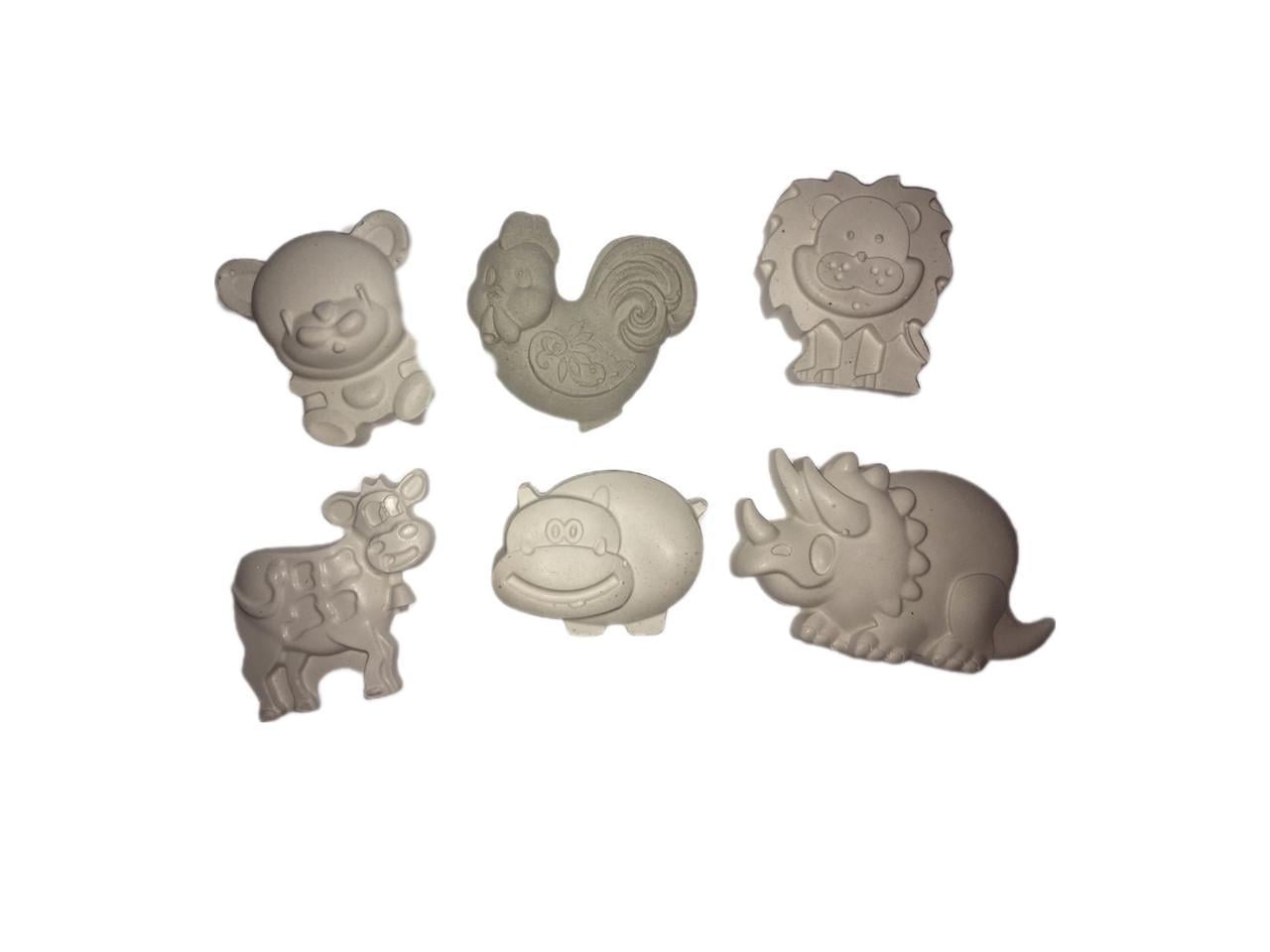 Фігурки для розмальовки 3D PandClub Звірята 6 шт. (ANM101)