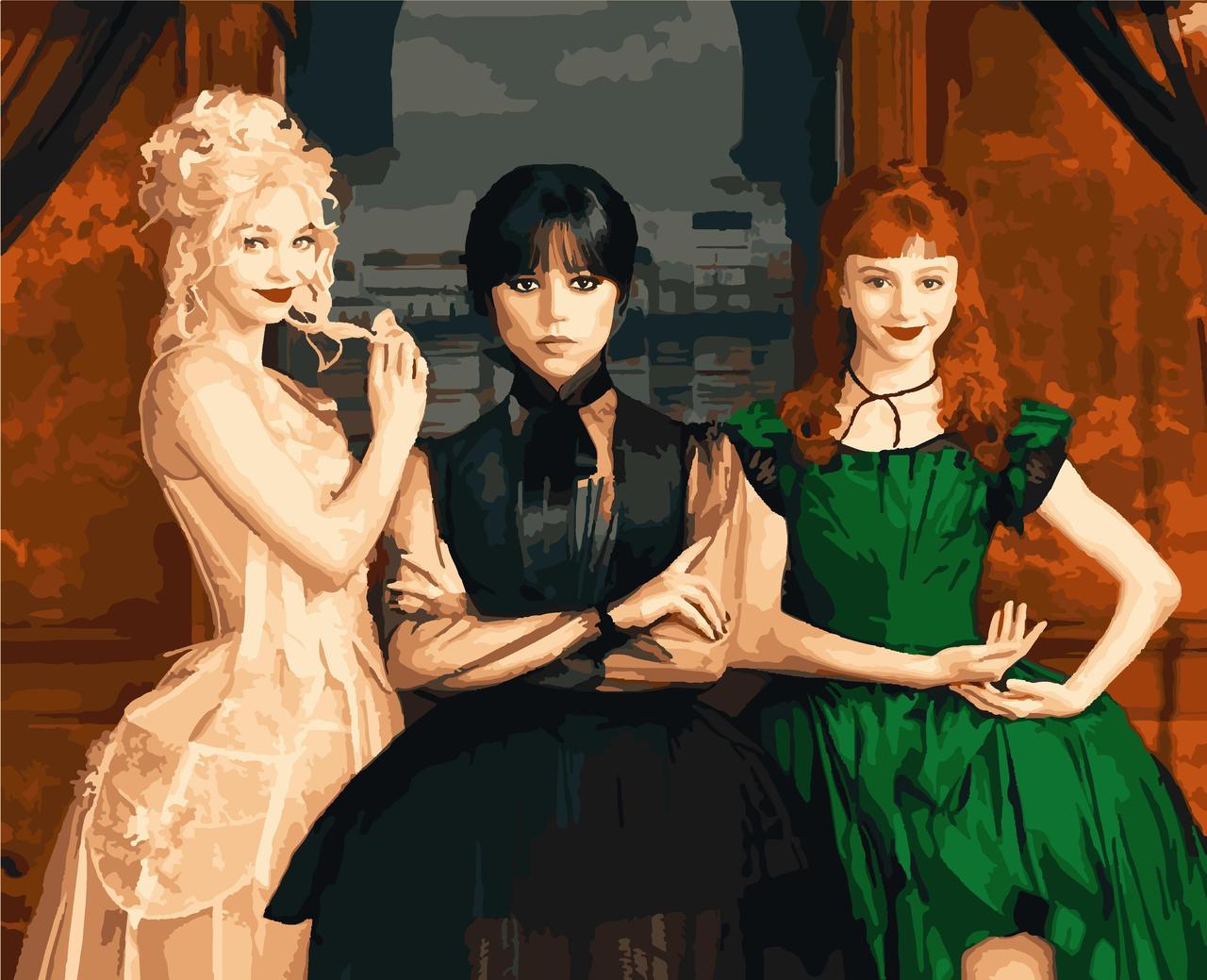 Картины по номерам Artissimo PN8848 Уэнсдей Инид и Агнес полотно на подрамнике 40x50 см (2784265828)