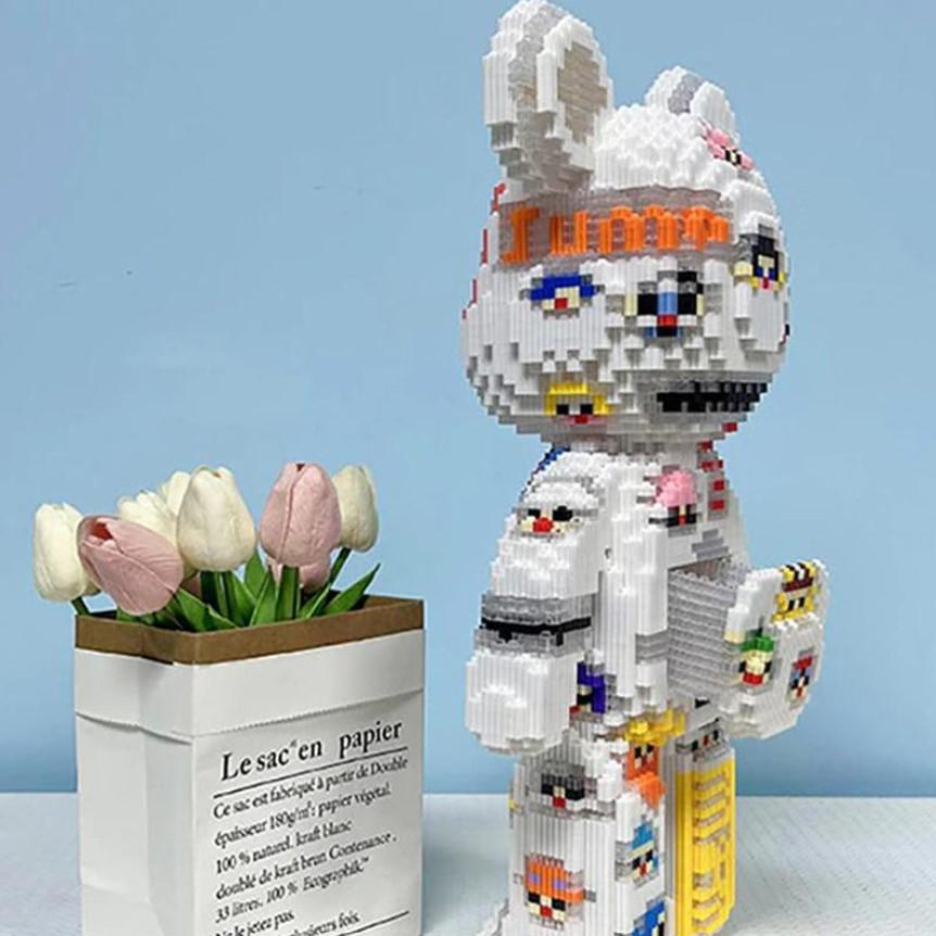 Конструктор Magic Blocks 3D Bearbrick Мишка с героями 30 см/1800 дет. (1000-ZB-133) - фото 3