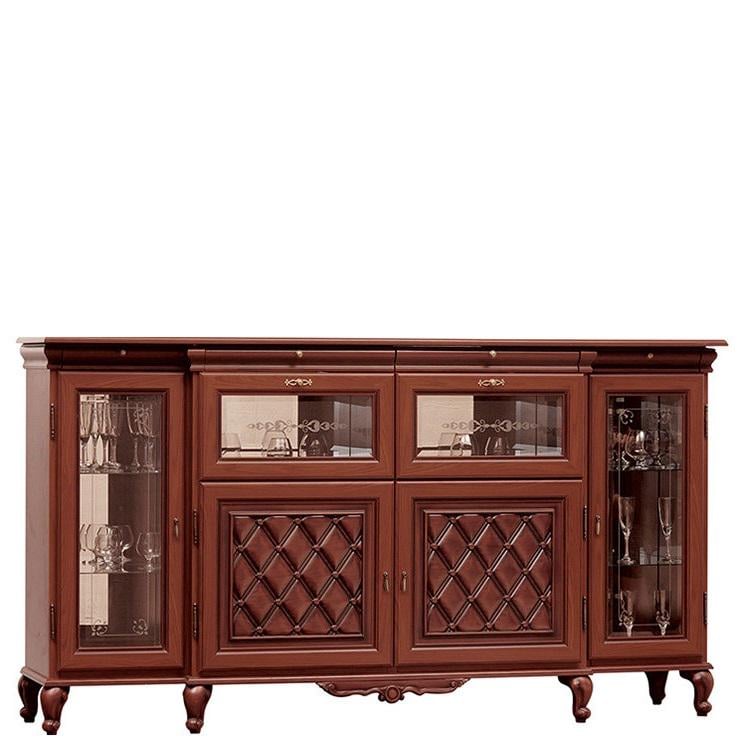 Витрина-бар Світ Меблів Ливорно 2.2 2215х510х1225 мм в гостиную/столовую ДСП и МДФ Прованс темный