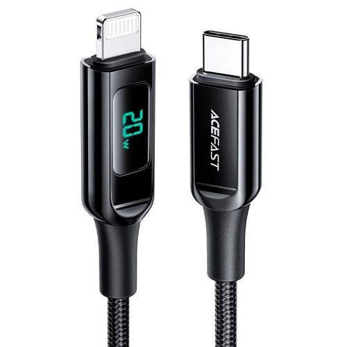 Кабель AceFast C6-01 USB Type-C to Lightning 3 A 1,2 м Black (02d9097a)