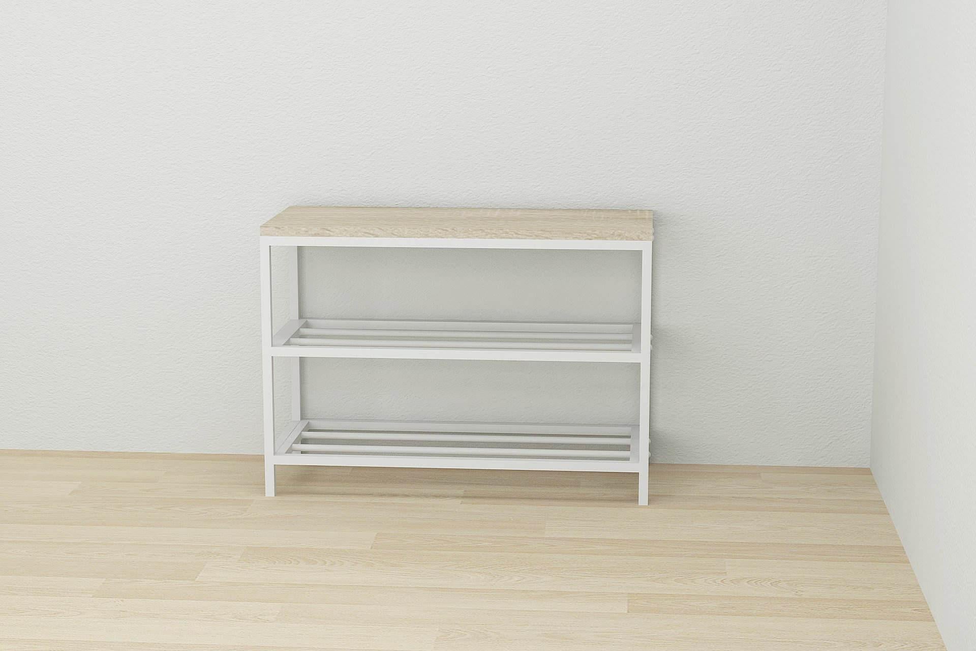 Банкетка универсальная Ferrum-decor Слайм ДСП 16 мм 45x63x26 см Белый/Дуб Сонома (FRD-104077) Банкетка универсальная Ferrum-decor Слайм ДСП 16 мм 45x63x26 см Белый/Дуб Сонома (FRD-104077)