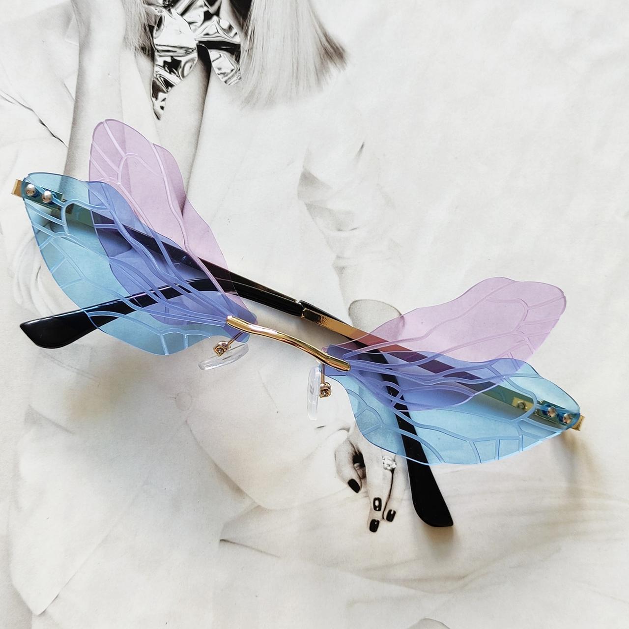 Очки бабочки Сиренево-голубой